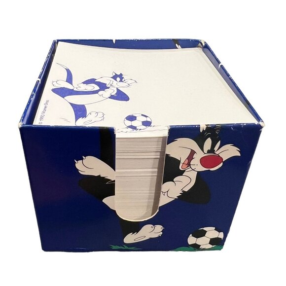 Vintage Warner Bros Sylvester The Cat Memo Pad Box 1993 Office Desk Collectibles - Picture 1 of 10